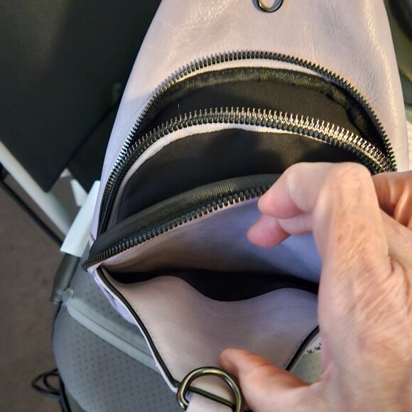 Bundle of 2 Sam & Hadley Sling Bag Brown and Lavendar - Picture 3 of 6